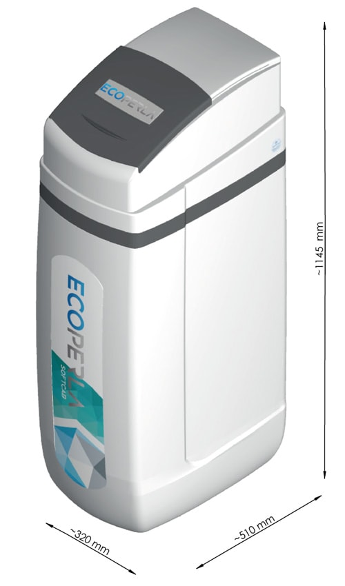 Wymiary zmiękczacza wody Ecoperla Softcab 25 Wymiary zmiękczacza wody Ecoperla Softcab 25